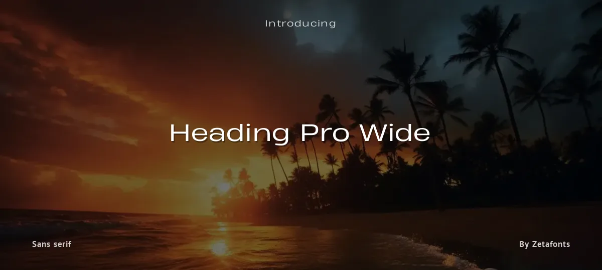 Heading Pro Wide font preview