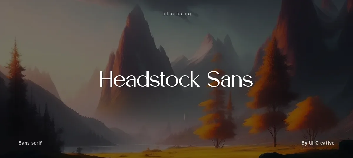 Headstock Sans font preview