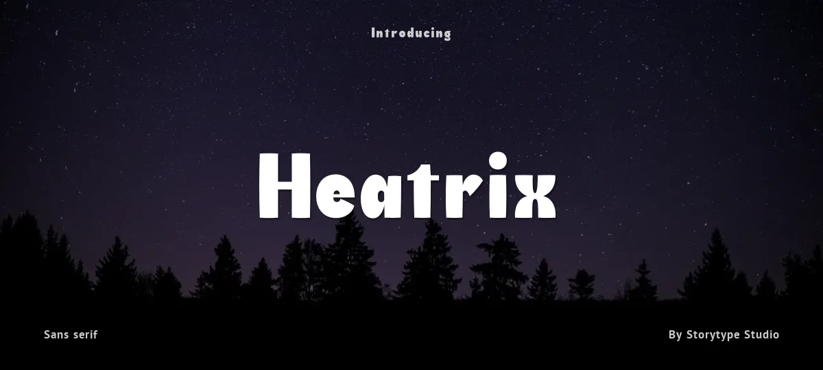 Heatrix font preview