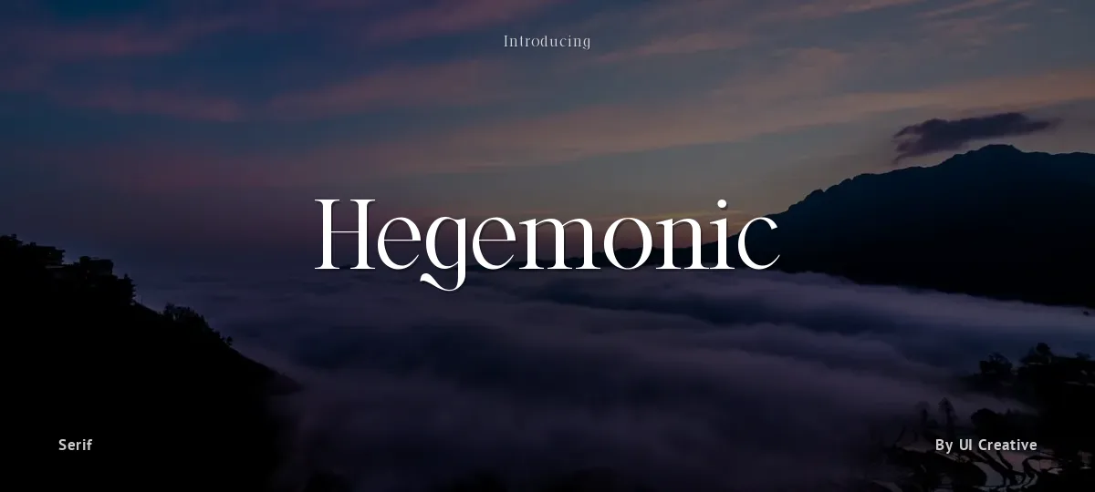 Hegemonic font preview
