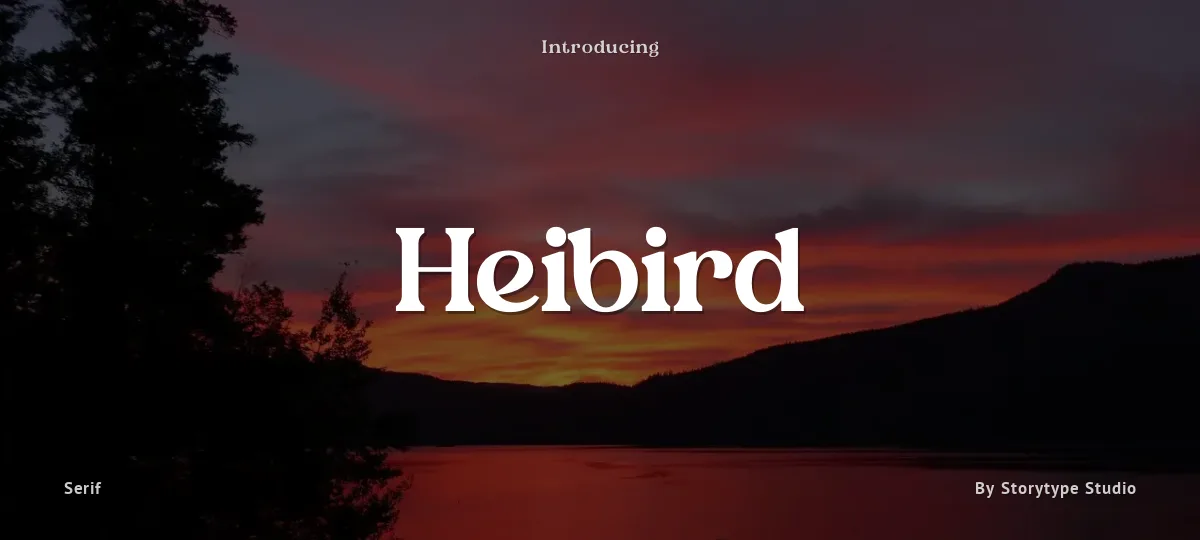 Heibird font preview