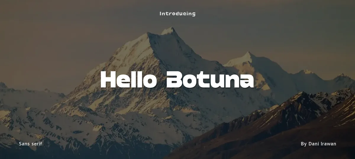 Hello Botuna font preview