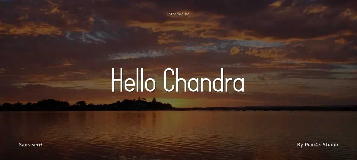 Hello Chandra font preview
