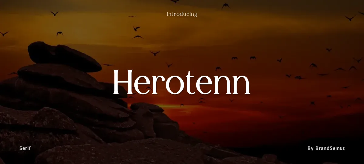 Herotenn font preview