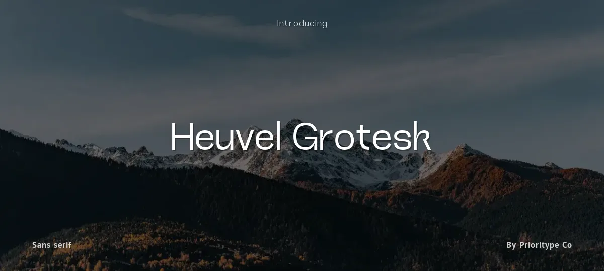 Heuvel Grotesk font preview