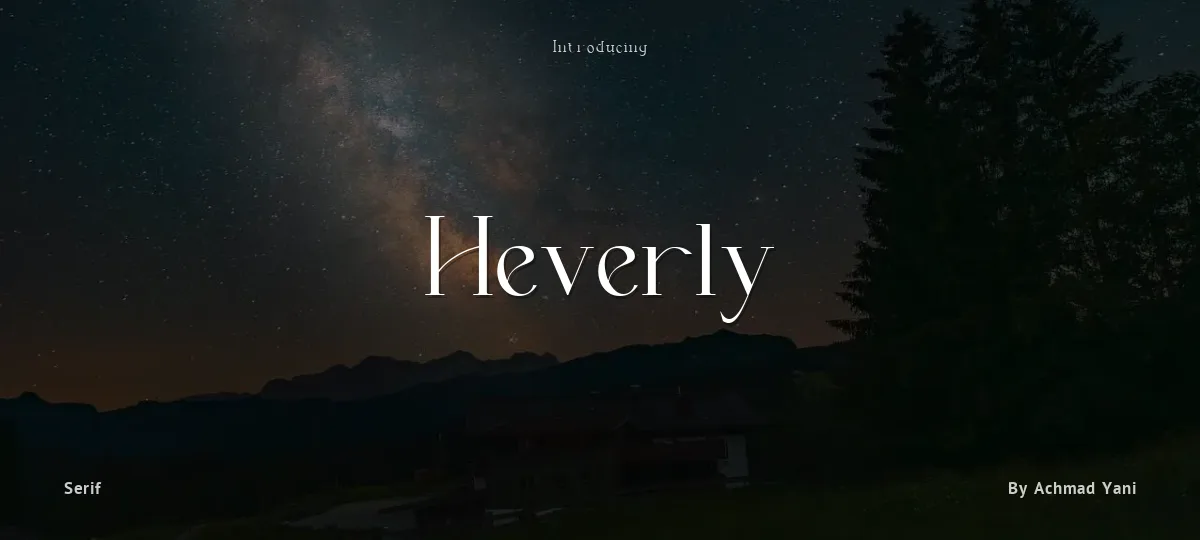 Heverly font preview