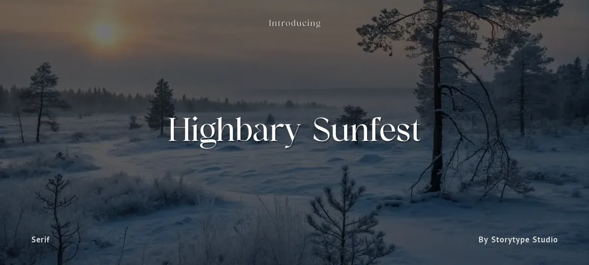 Highbary Sunfest font preview