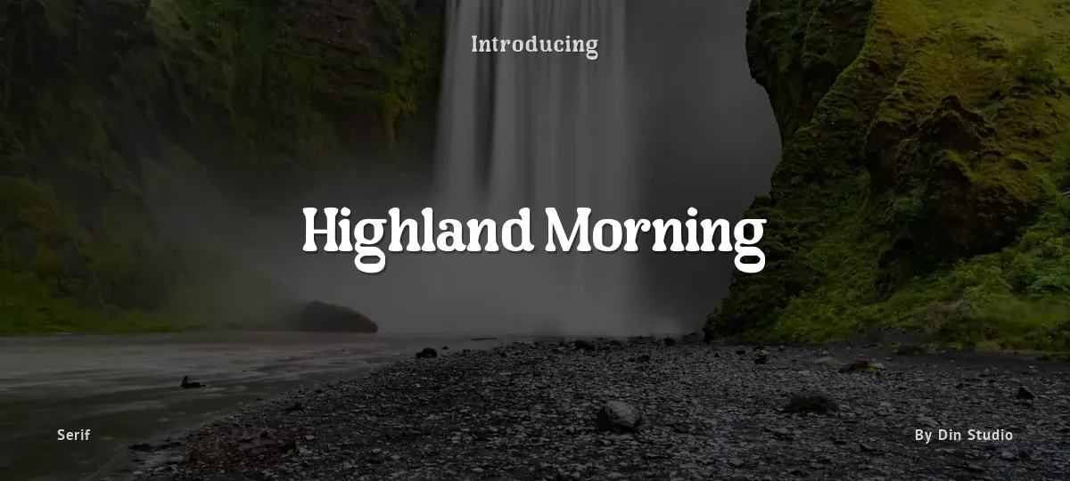 Highland Morning font preview