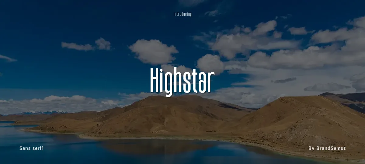 Highstar font preview
