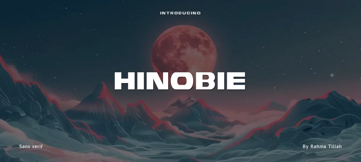 Hinobie font preview