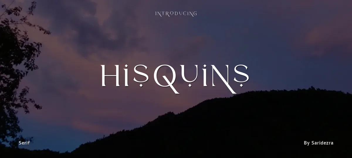 Hisquins font preview