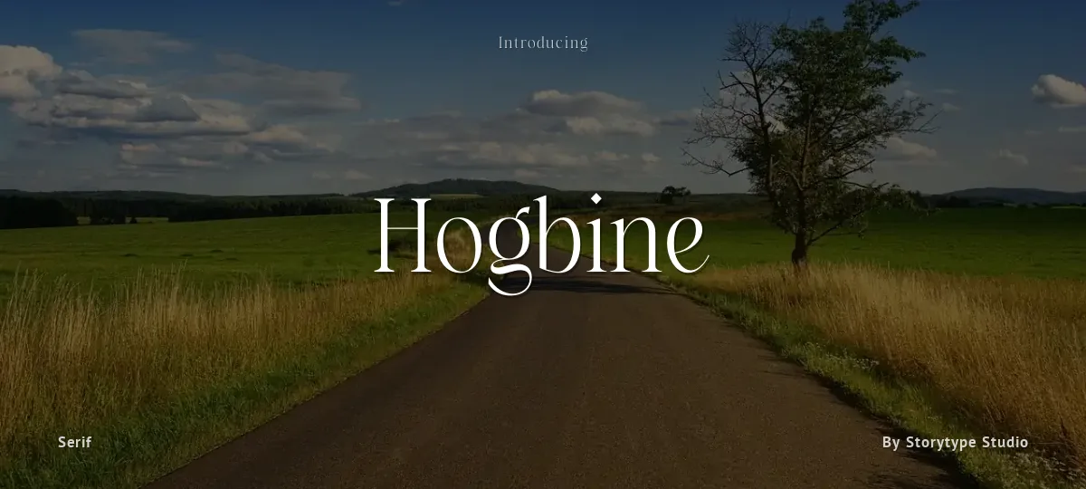 Hogbine font preview