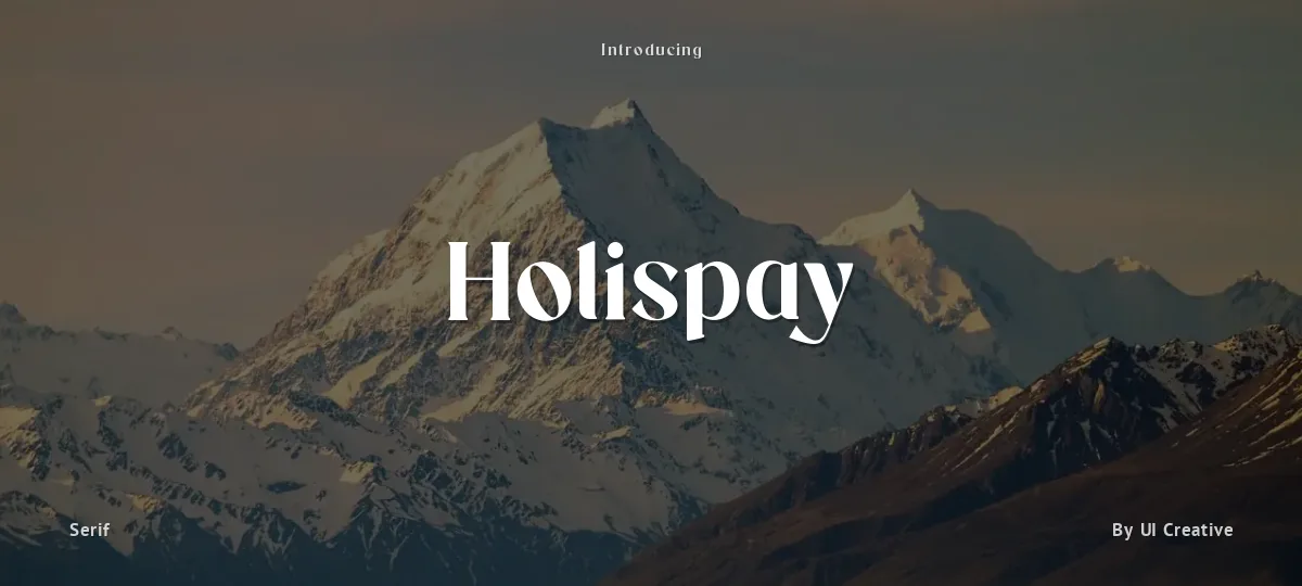 Holispay font preview