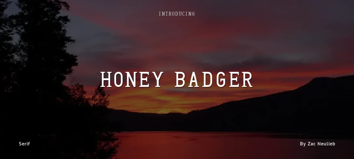 Honey Badger font preview