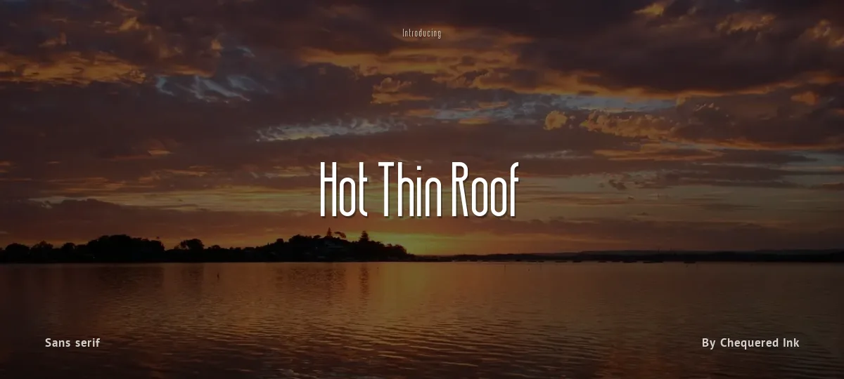 Hot Thin Roof font preview