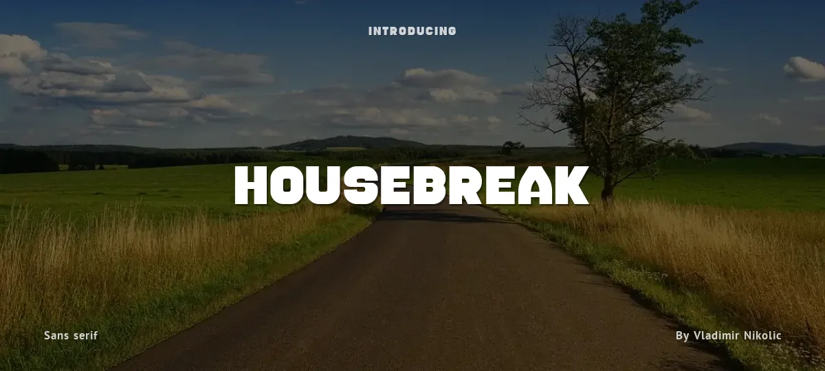 Housebreak font preview