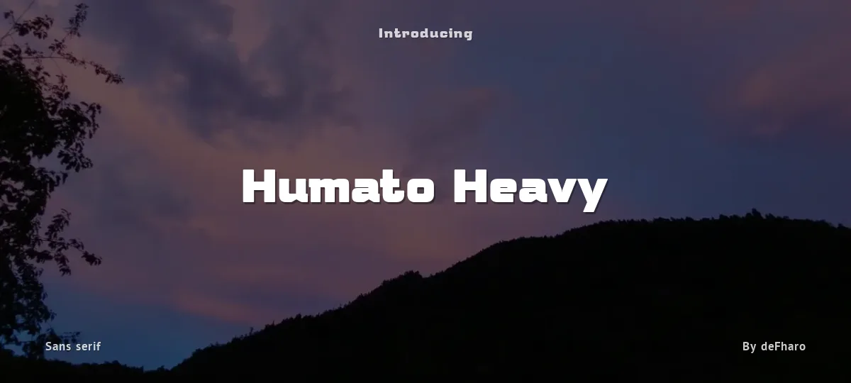 Humato Heavy font preview