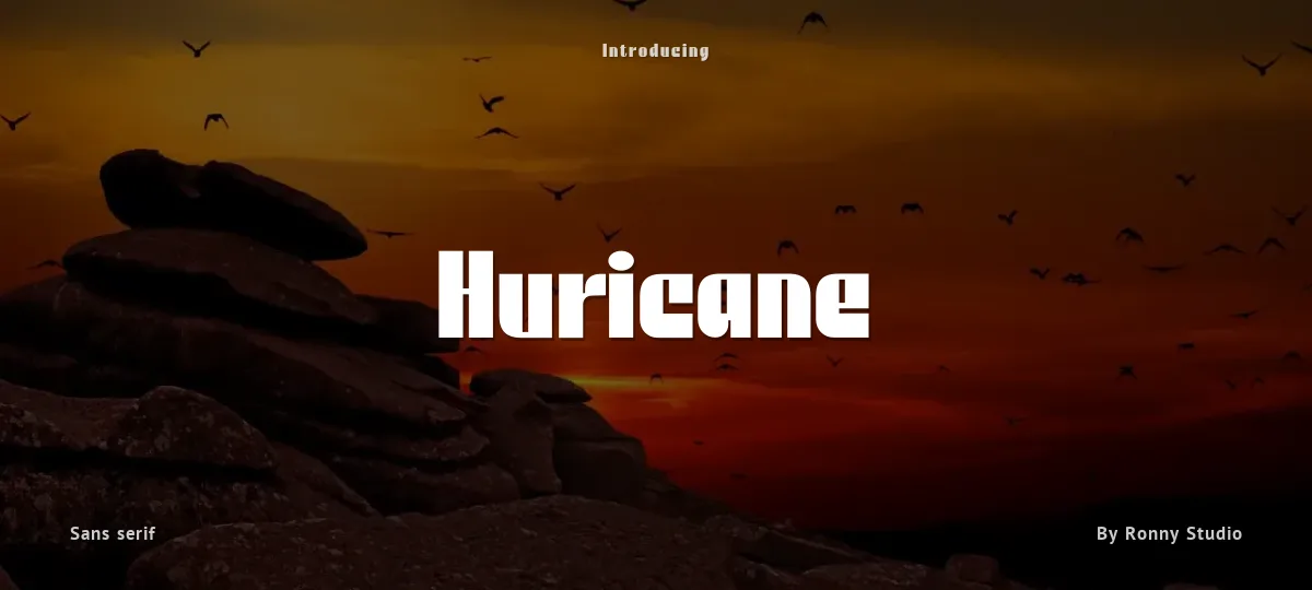 Huricane font preview