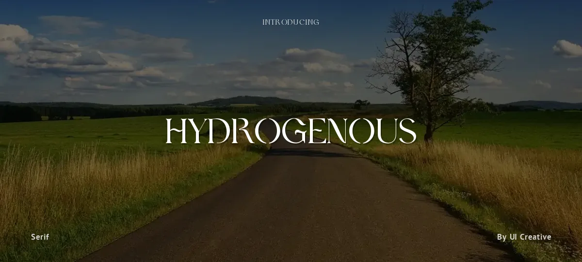 Hydrogenous font preview