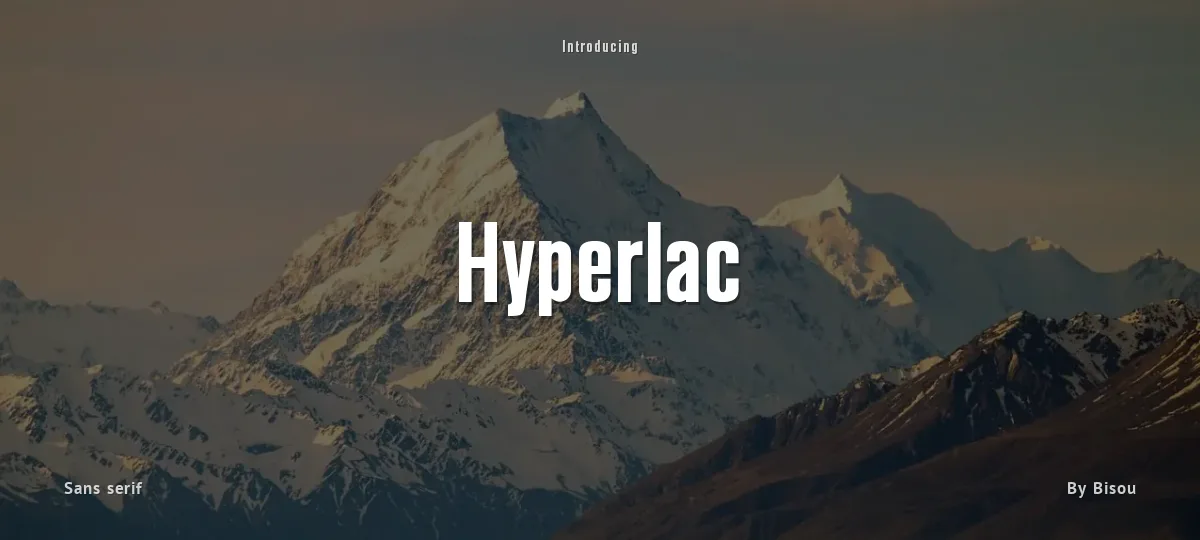 Hyperlac font preview