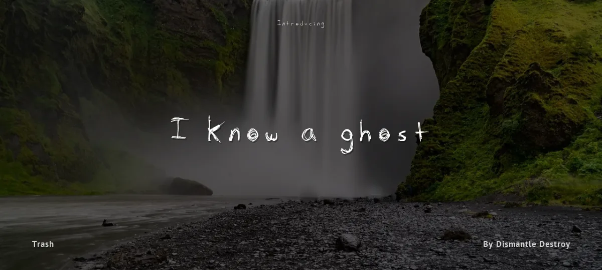 I know a ghost font preview