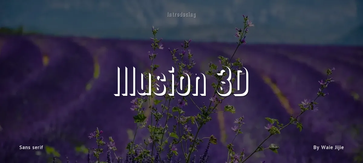 Illusion 3D font preview