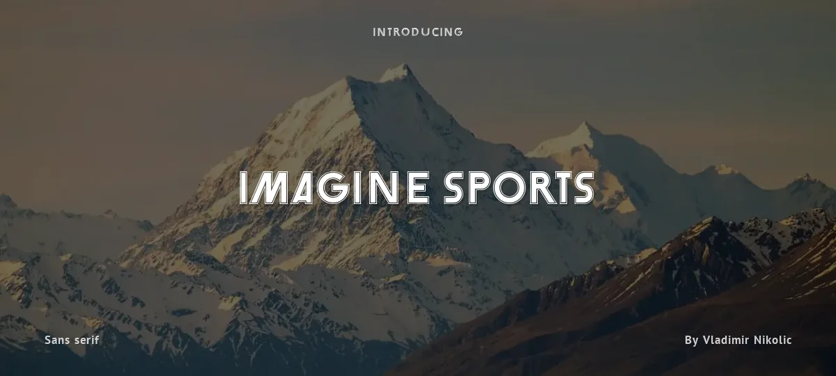 Imagine Sports font preview