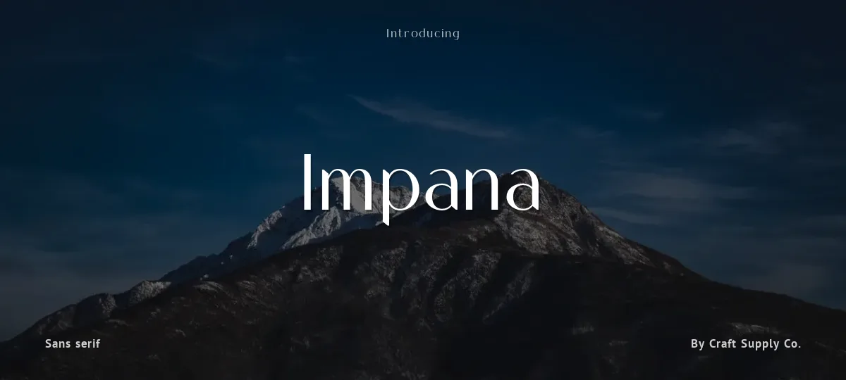 Impana font preview