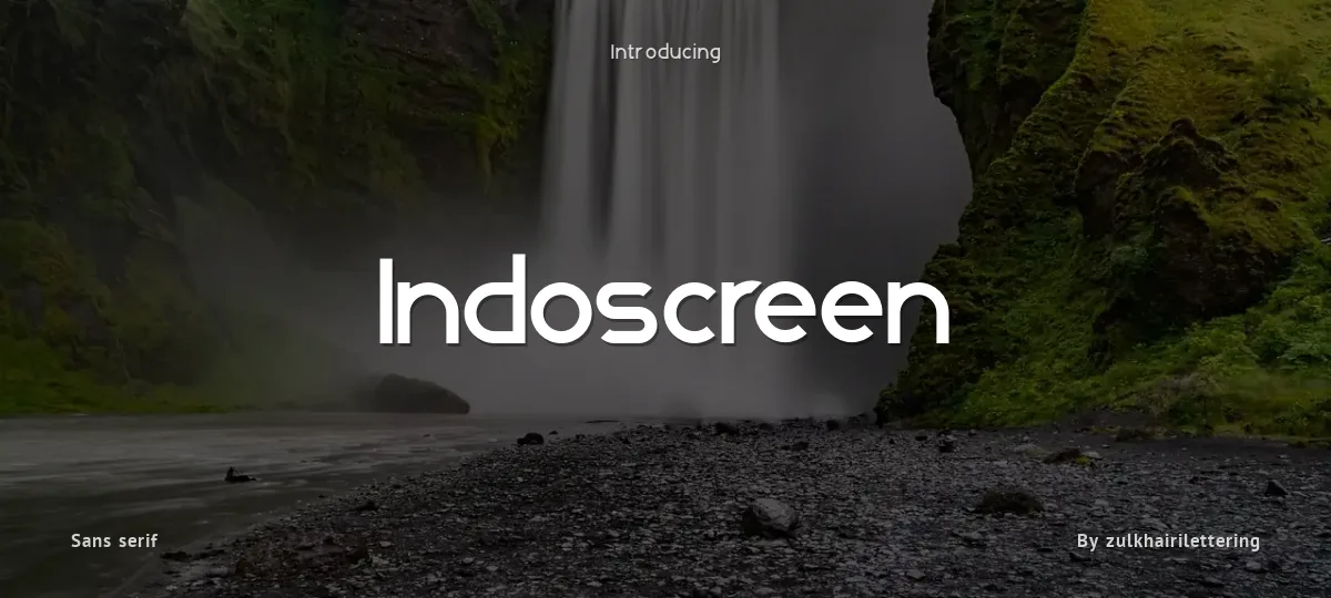 Indoscreen font preview