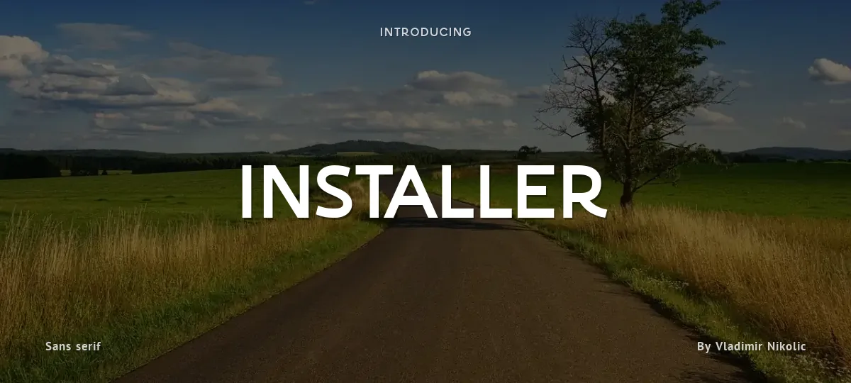 Installer font preview