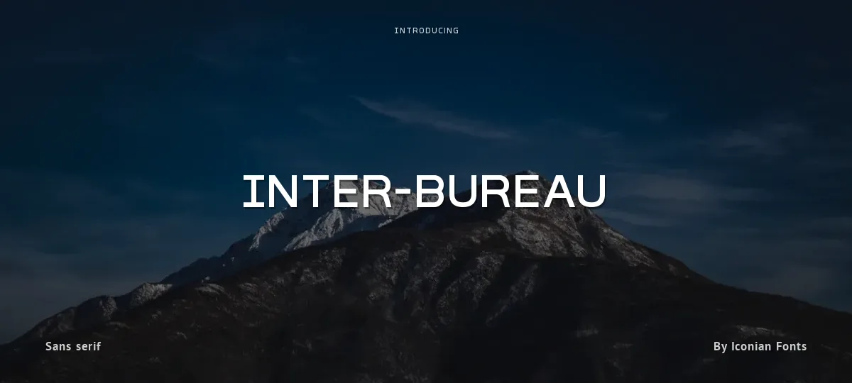 Inter-Bureau font preview