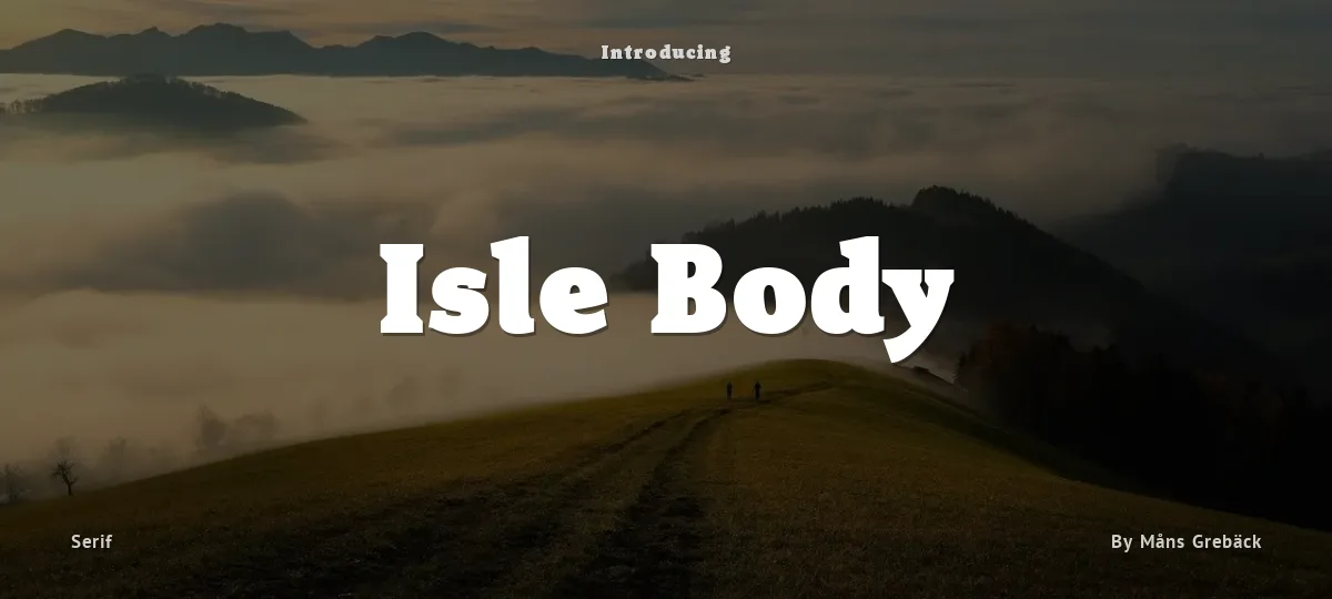 Isle Body font preview