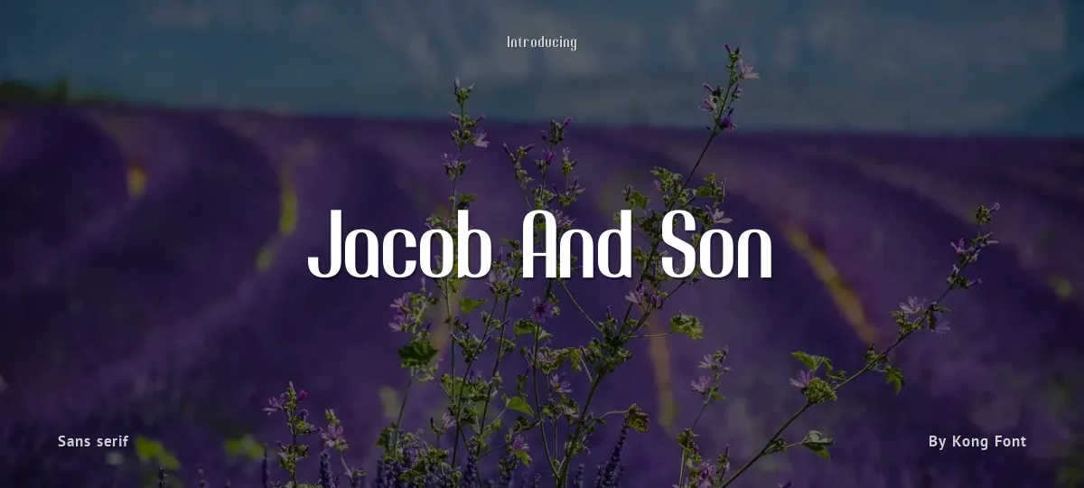 Jacob And Son font preview