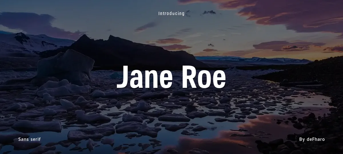 Jane Roe font preview