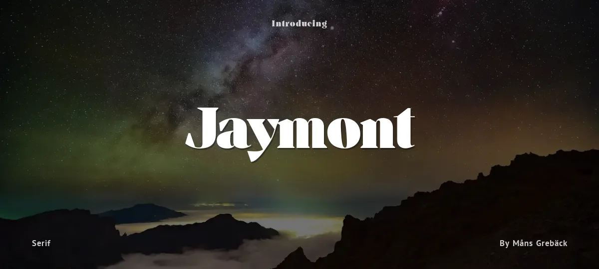 Jaymont font preview