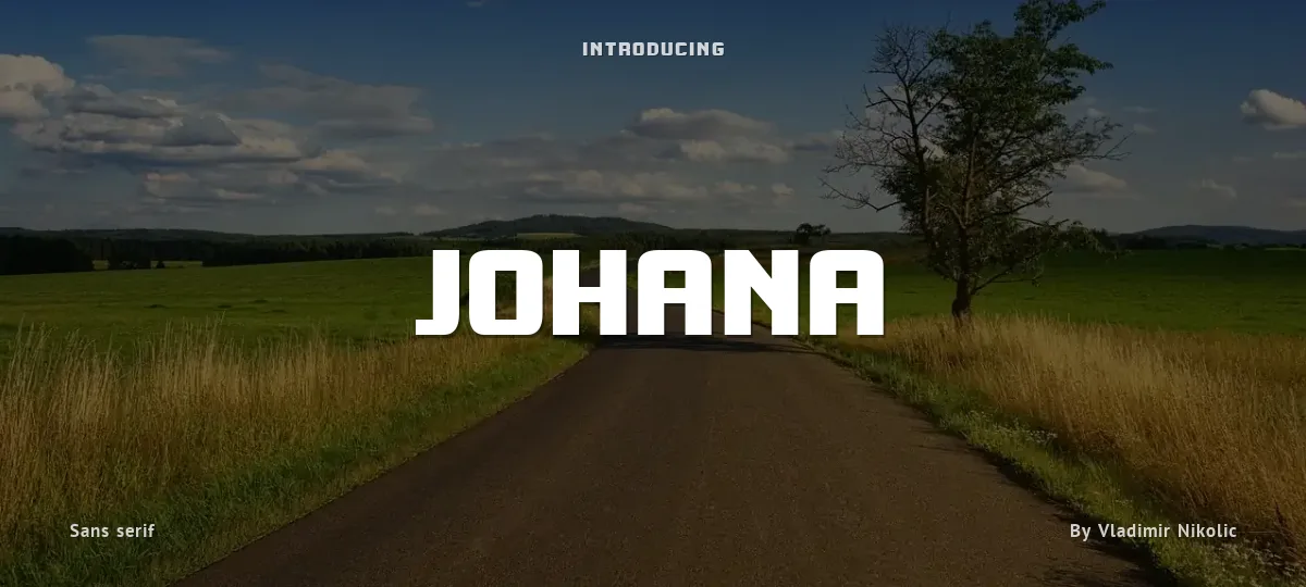 Johana font preview