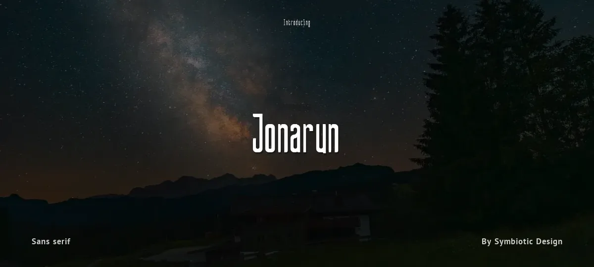 Jonarun font preview