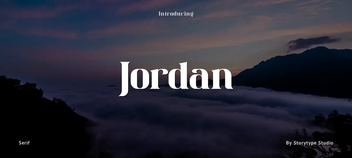 Jordan font preview