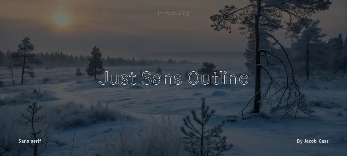 Just Sans Outline font preview