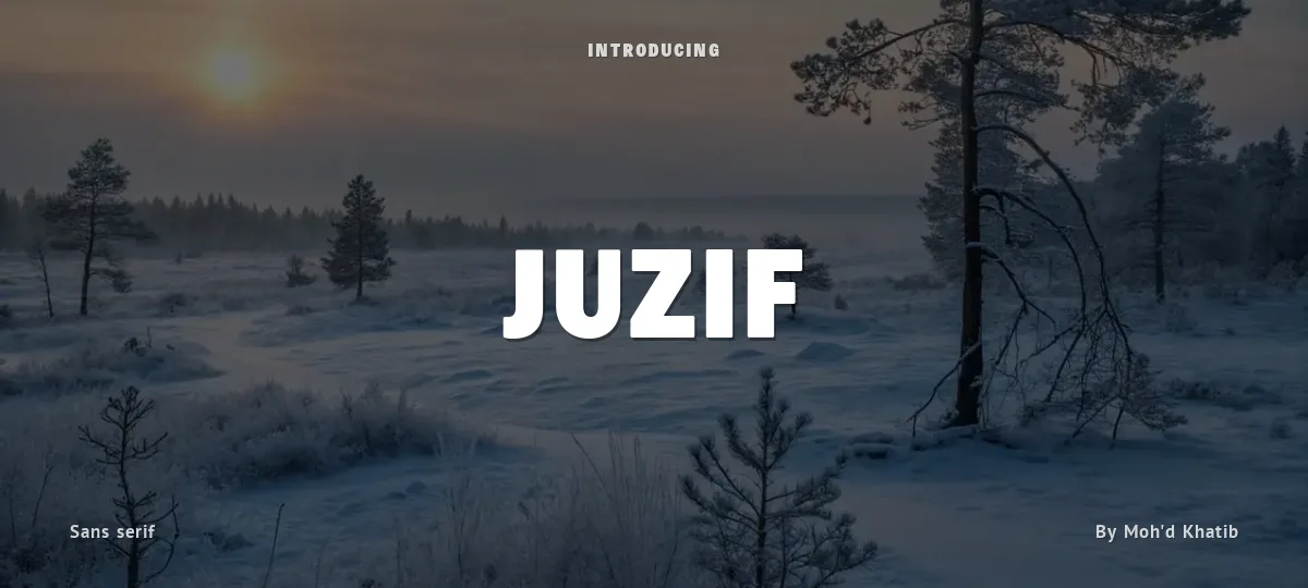 Juzif font preview