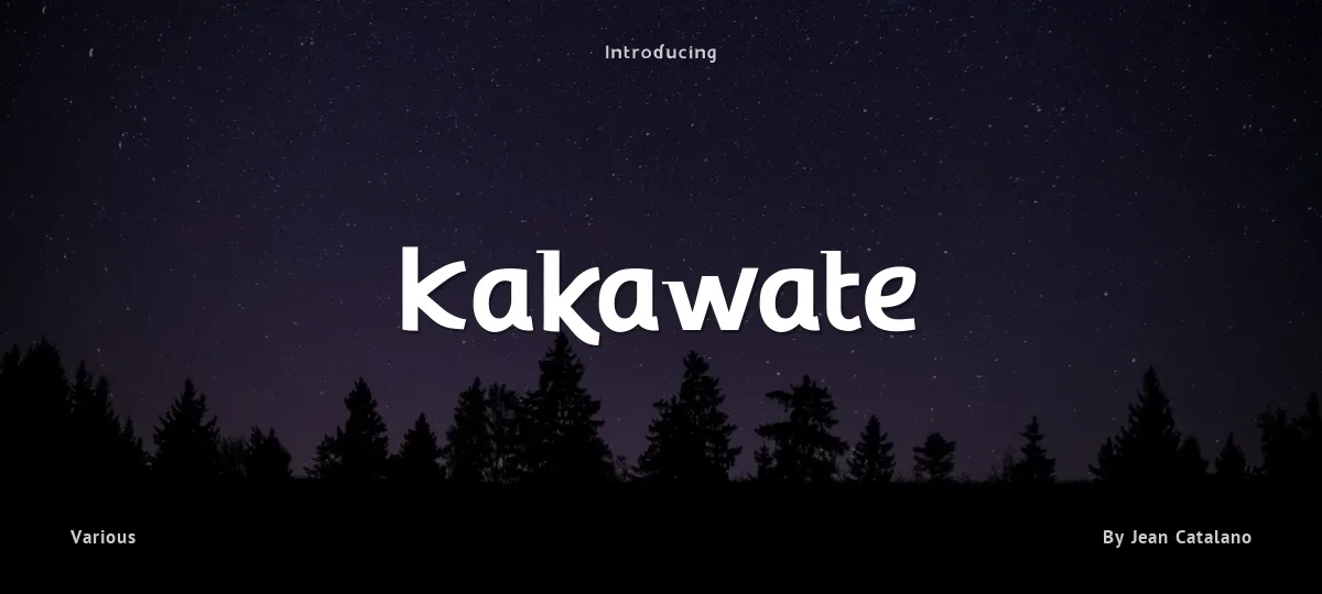 Kakawate font preview