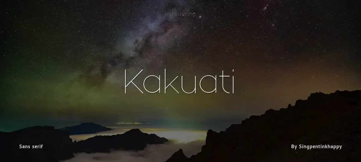 Kakuati font preview