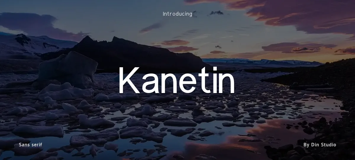 Kanetin font preview