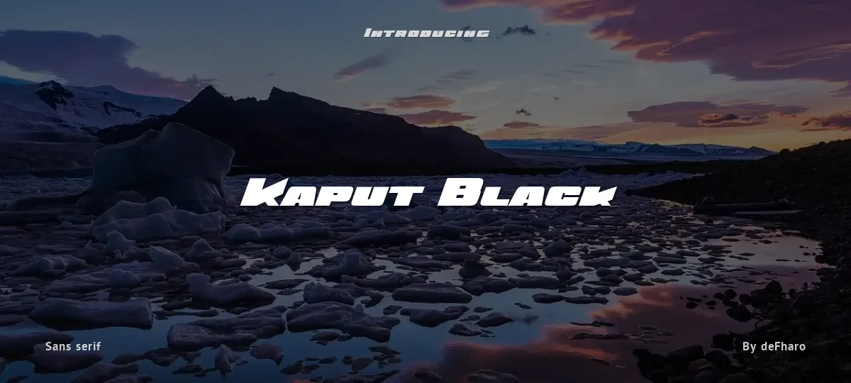 Kaput Black font preview
