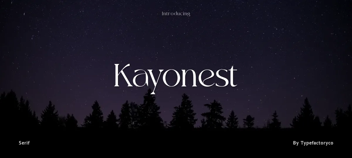 Kayonest font preview