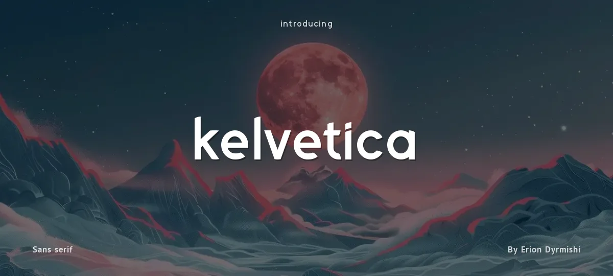Kelvetica font preview