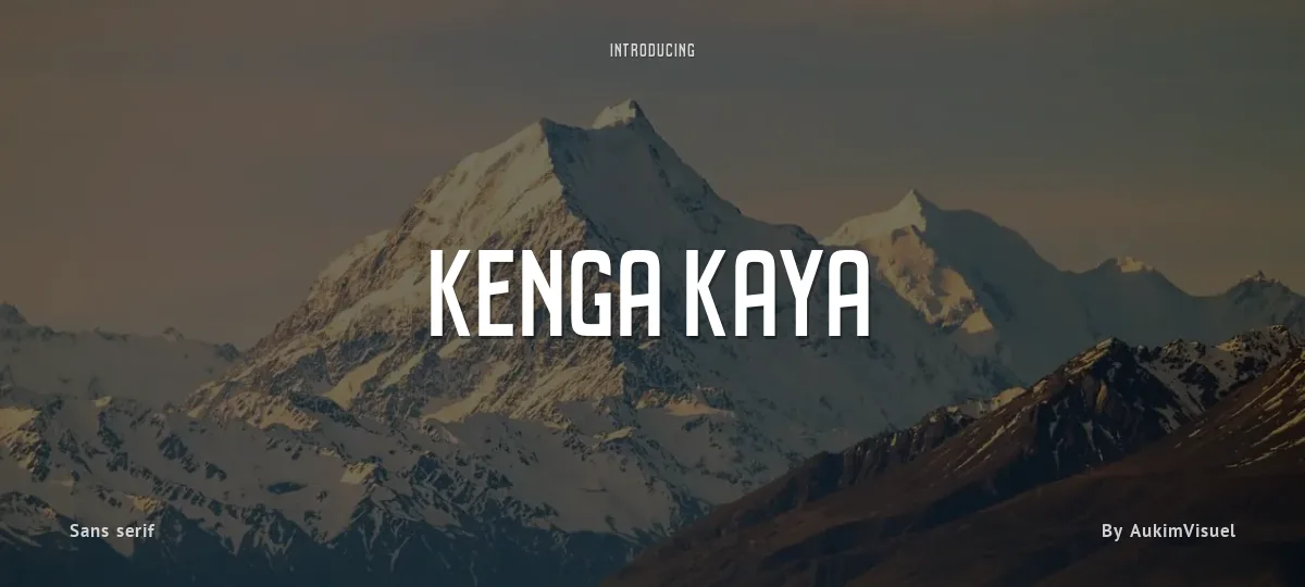 Kenga Kaya font preview