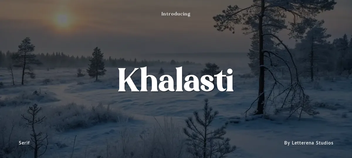 Khalasti font preview