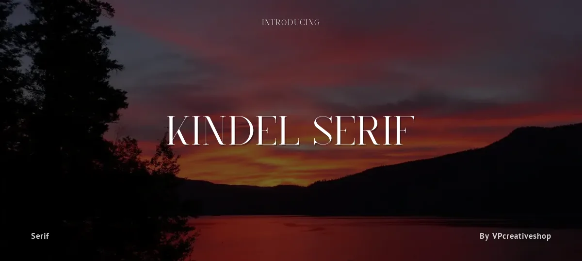 Kindel Serif font preview