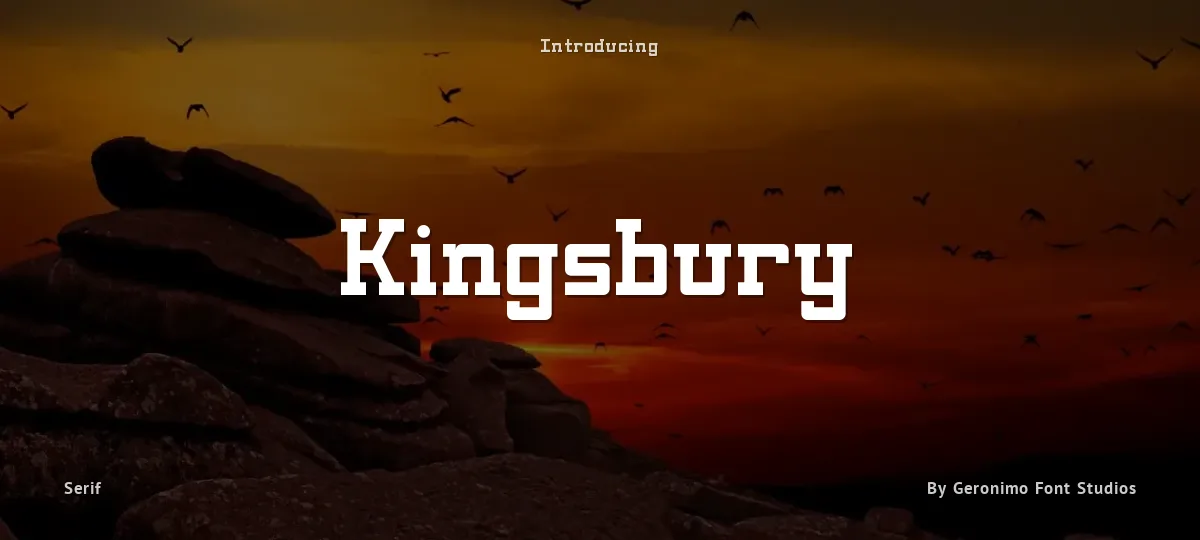 Kingsbury font preview